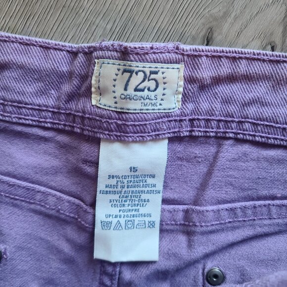 Size 15 Lilac Denim Shorts - Picture 2 of 3